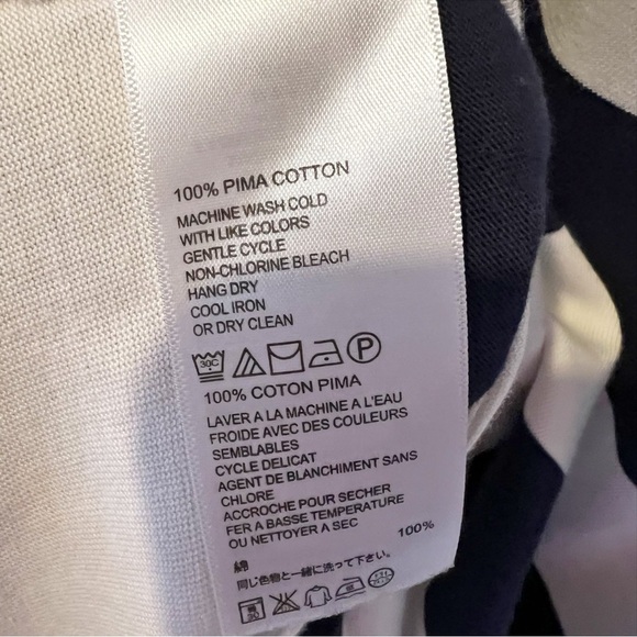 Tommy Bahama White Navy Striped Pima Cotton Dress - Picture 5 of 6